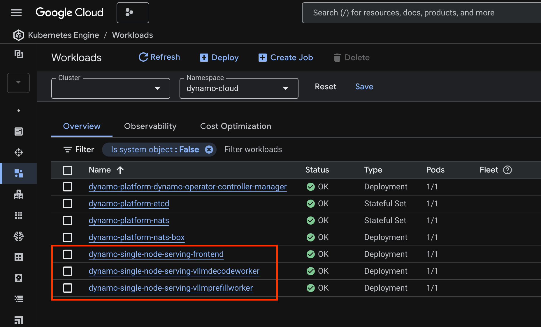 Архитектура сервера Dynamo с рабочими процессами prefill и decode для инференса LLM