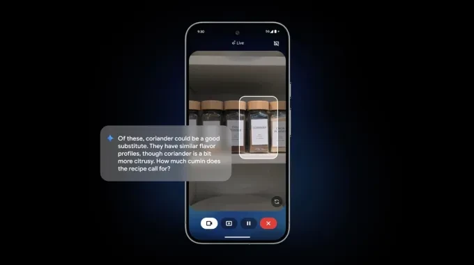 Демонстрация функции визуальных оверлеев Gemini Live на смартфоне Google Pixel