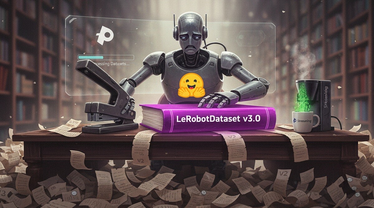 Featured image for hugging face predstavlyaet lerobotdataset v3 s podderzhkoj potokovoj obrabotki