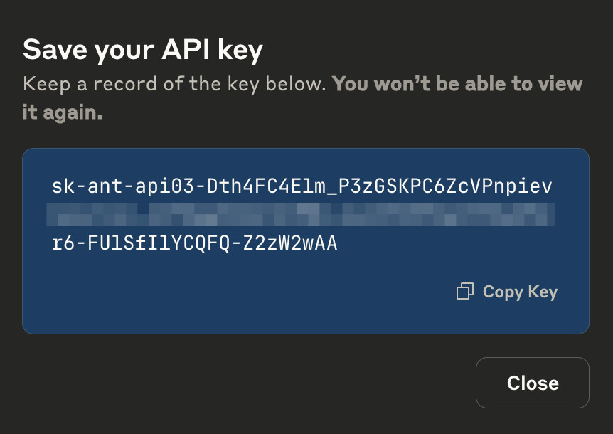 Пример апи ключа антропик