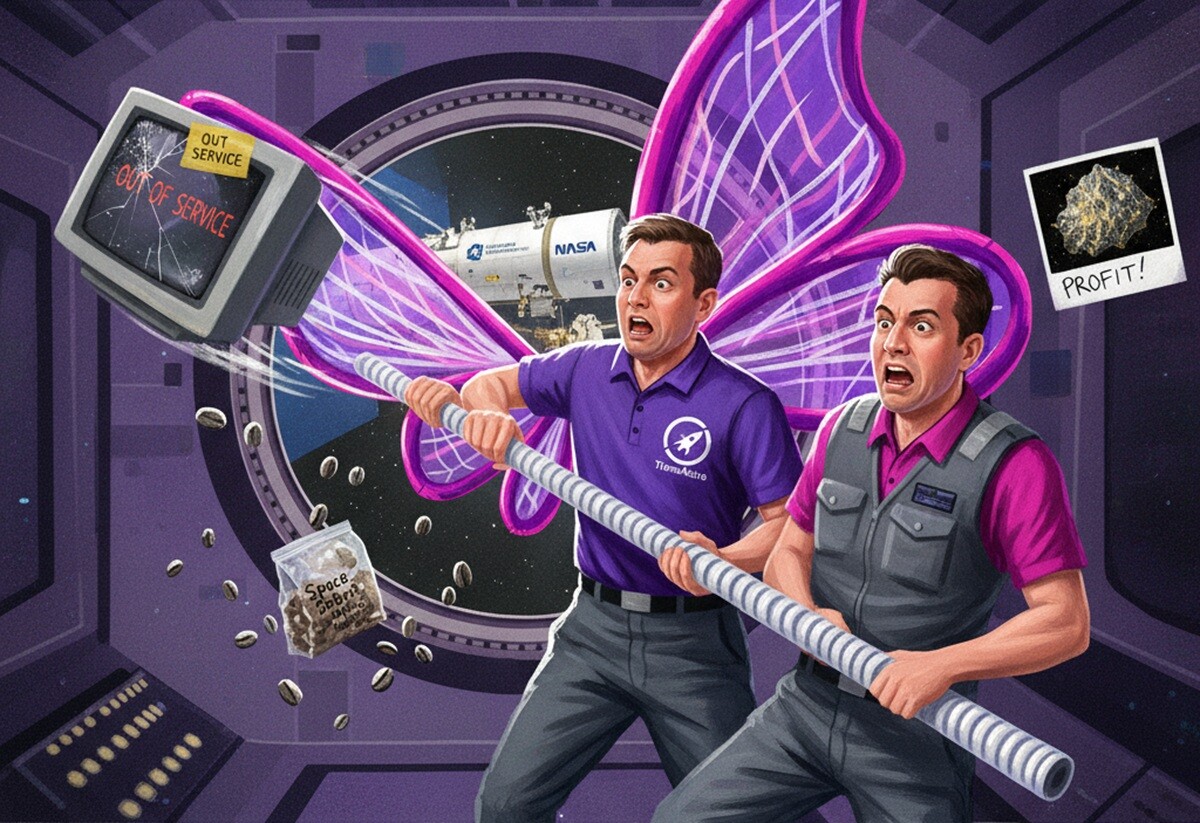 Featured image for na mks otpravyat naduvnuyu sistemu v vide meshka dlya sbora kosmicheskogo musora