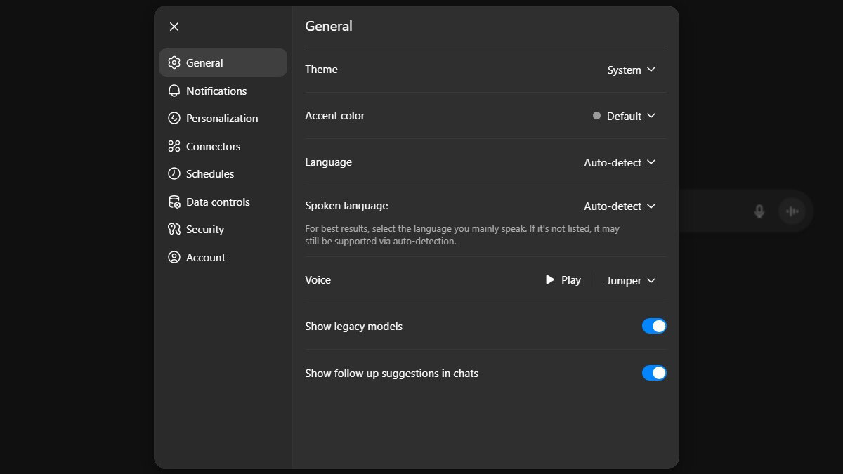 Интерфейс ChatGPT с устаревшими моделями искусственного интеллекта
