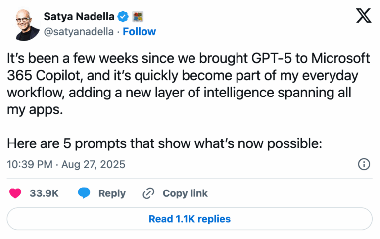 Featured image for satya nadella raskryl pyat promptov gpt 5 dlya totalnogo kontrolya produktivnosti