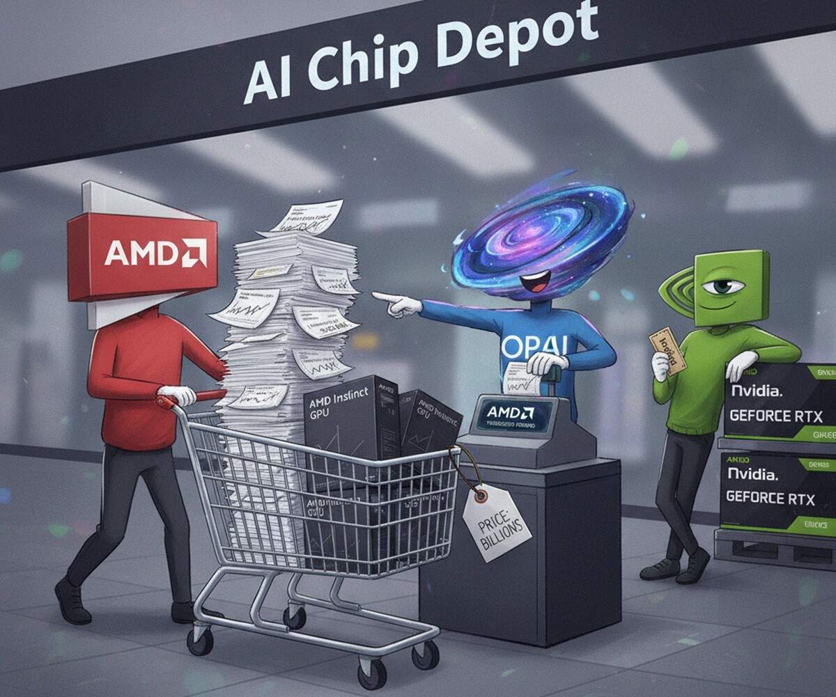 Featured image for amd budet finansirovat zakupki chipov openai cherez sobstvennye aktsii