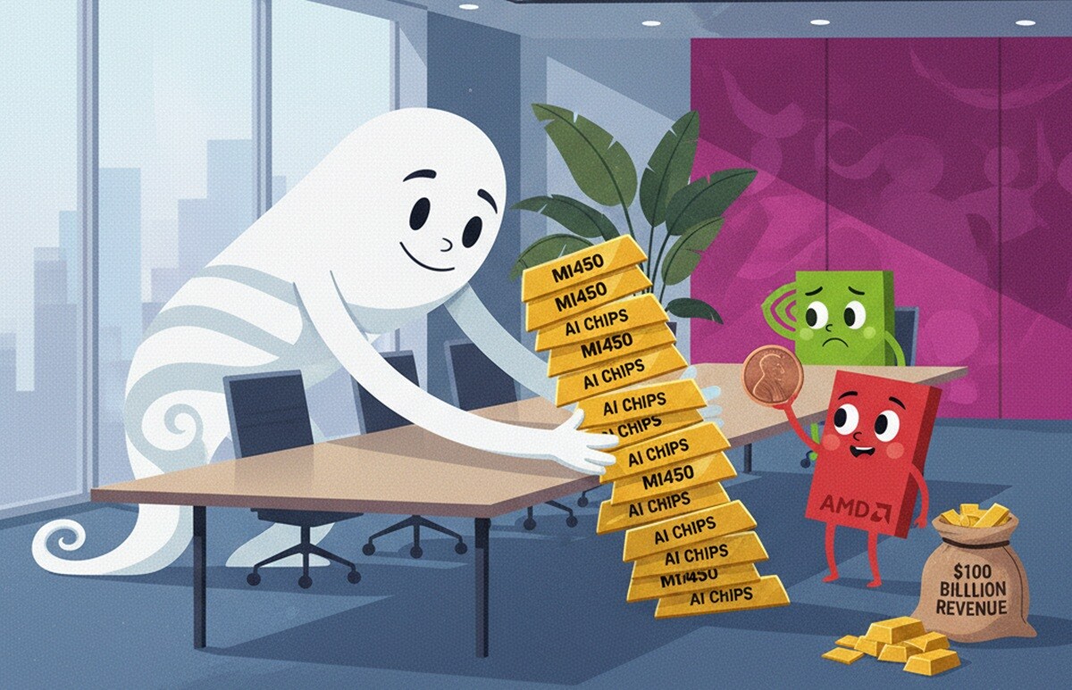 Featured image for amd zaklyuchila krupnuyu sdelku s openai na postavku ii chipov s optsionom na aktsii