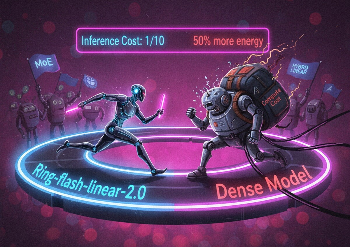 Featured image for hugging face vypuskaet effektivnye modeli ring s gibridnoj linejnoj arhitekturoj