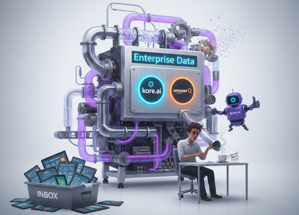 Featured image for kore ai i amazon q business obedinyayutsya dlya sozdaniya agentnyh rabochih protsessov s korporativnym poiskom