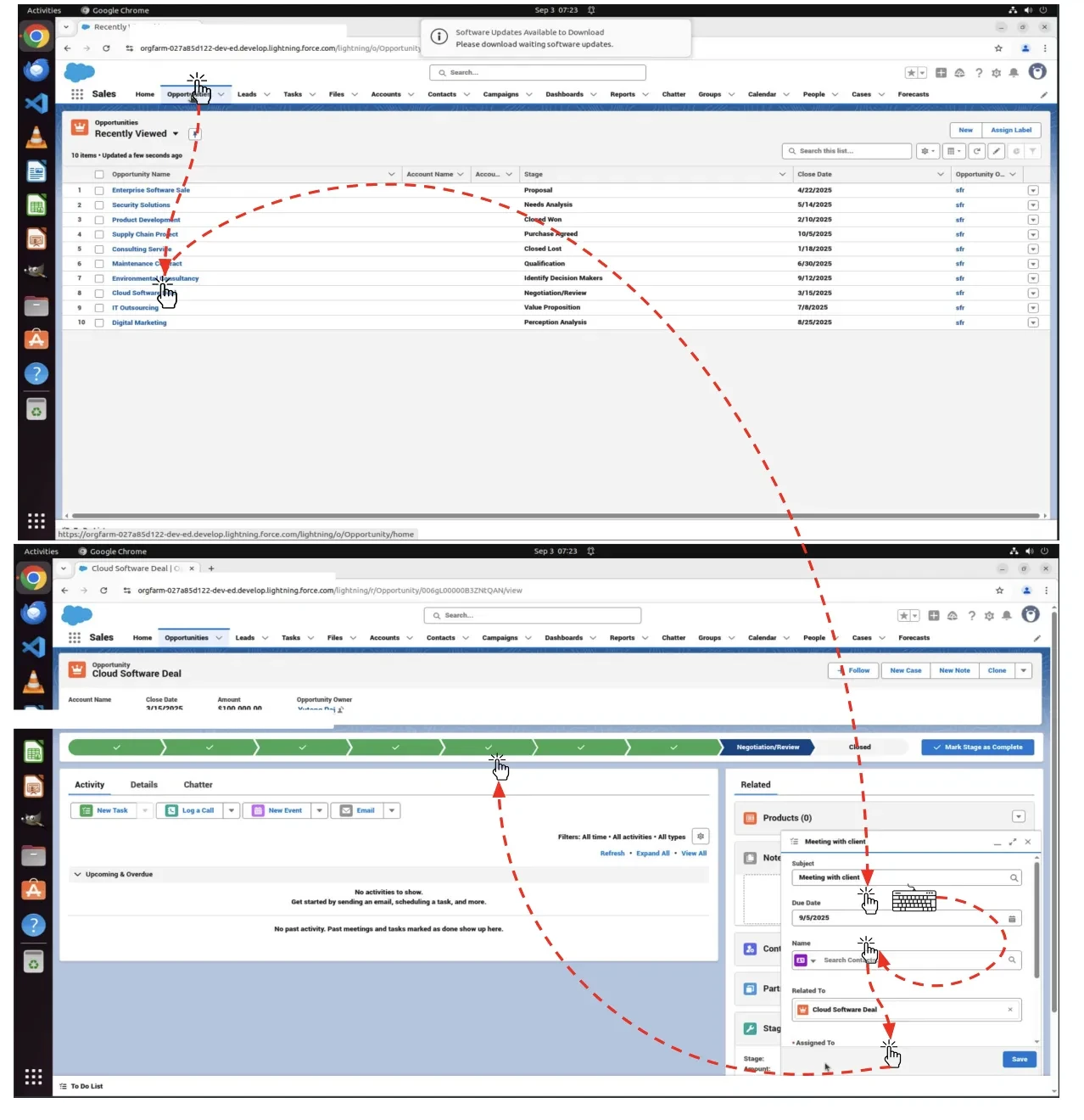 ИИ-агент работает в интерфейсе CRM для автоматизации бизнес-процессов