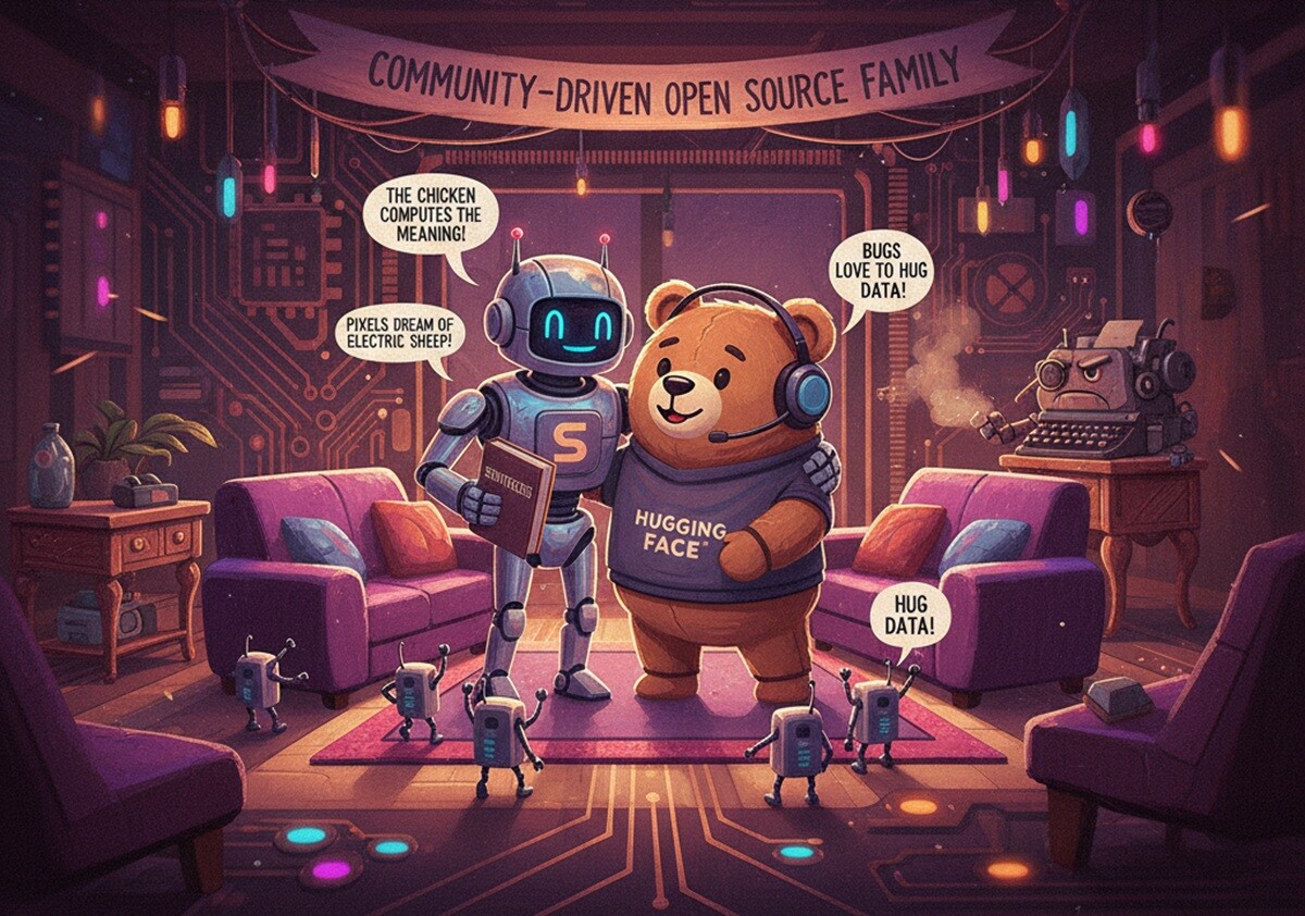 Featured image for sentence transformers ofitsialno perehodit pod upravlenie hugging face