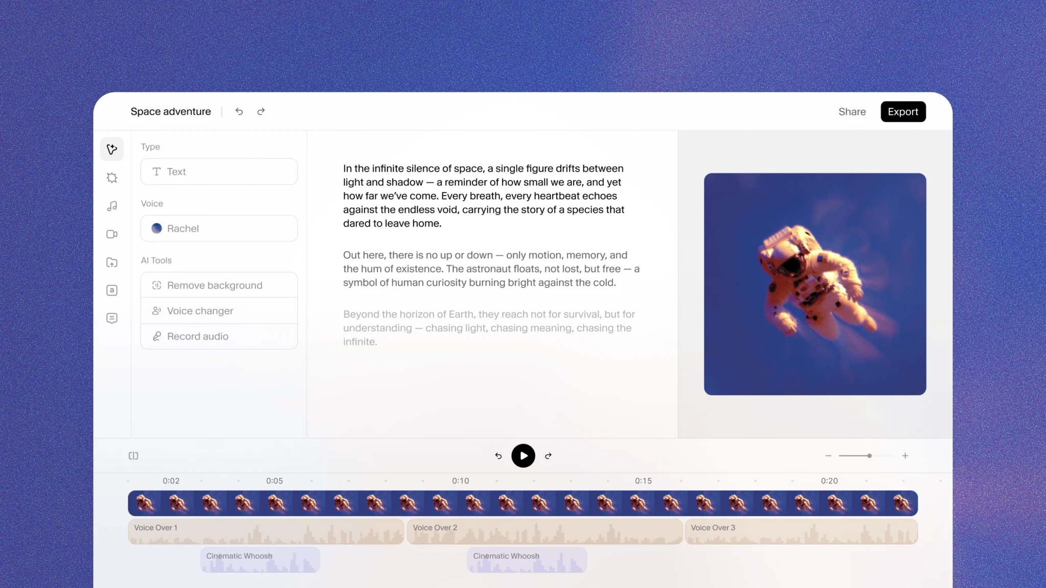 Видео редактируется в студии ElevenLabs