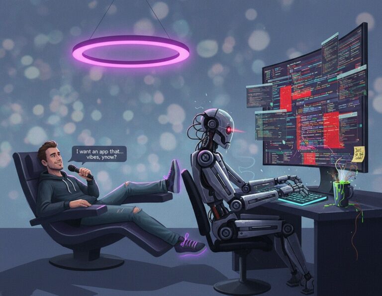 Featured image for kak ii menyaet razrabotku programm cherez kontseptsiyu vajb kodinga