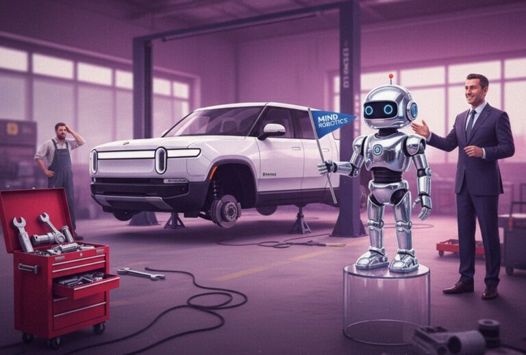 Featured image for rivian sozdaet dochernyuyu strukturu mind robotics dlya promyshlennogo ii i robototehniki