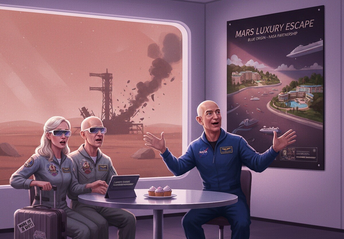 Featured image for solnechnaya burya otlozhila zapusk missii nasa k marsu na rakete blue origin