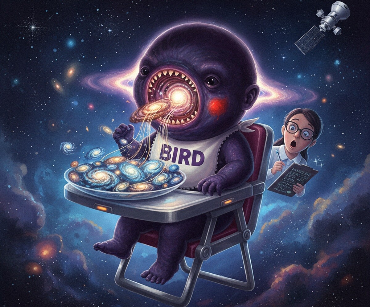 Featured image for teleskop dzhejmsa uebba obnaruzhil sverhmassivnuyu chernuyu dyru v rannej vselennoj