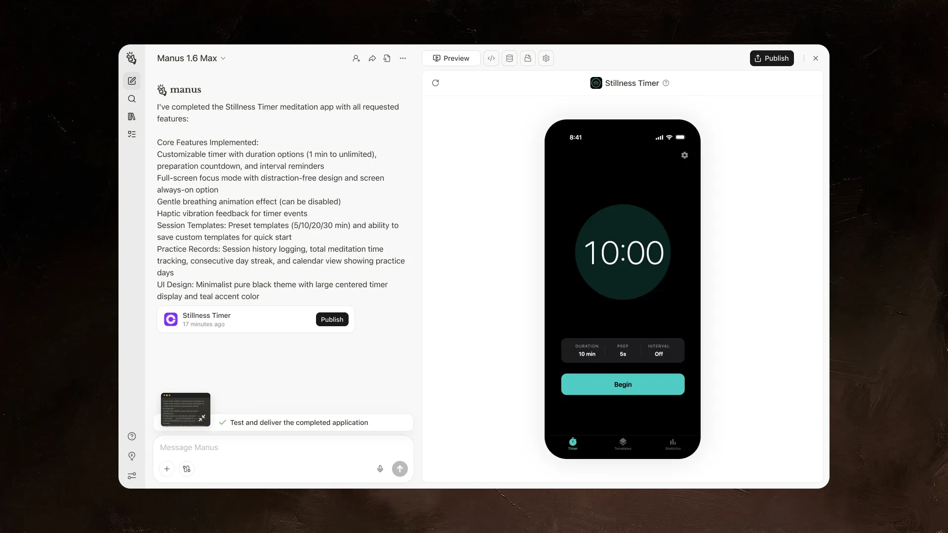 Интерфейс платформы для создания мобильных приложений
