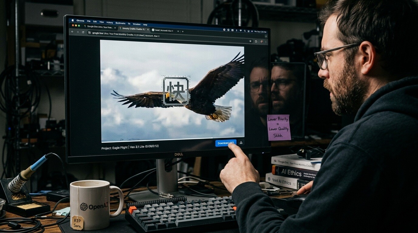 Featured image for google otkryvaet bezlimitnuyu generatsiyu video v modeli veo 3 1 lite v tarife gemini ultra