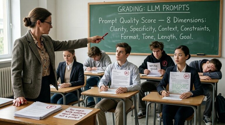 Featured image for predstavlen prompt quality score pervyj instrument dlya proverki i optimizatsii promptov