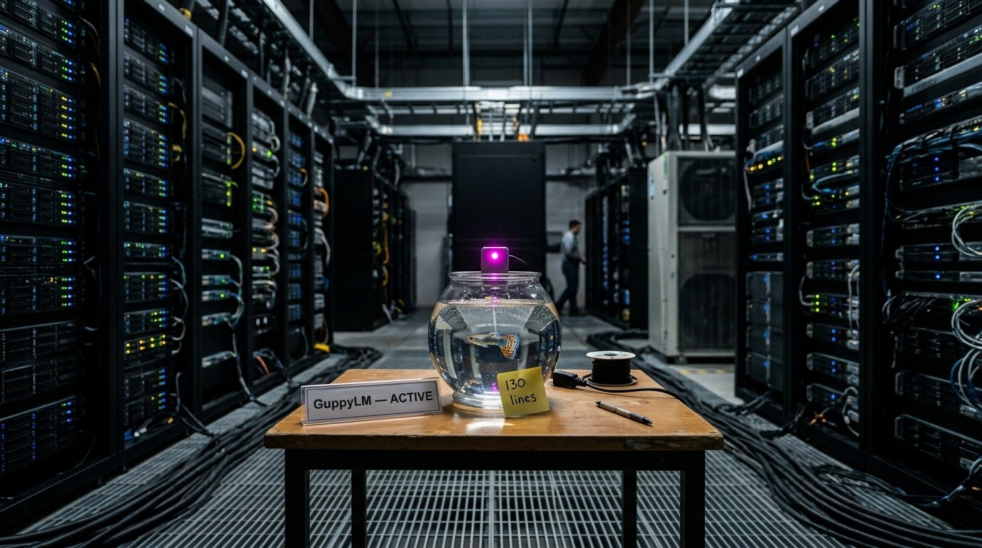 Featured image for predstavlena polnofunktsionalnaya yazykovaya model guppylm na 9 mln parametrov i 130 strok koda