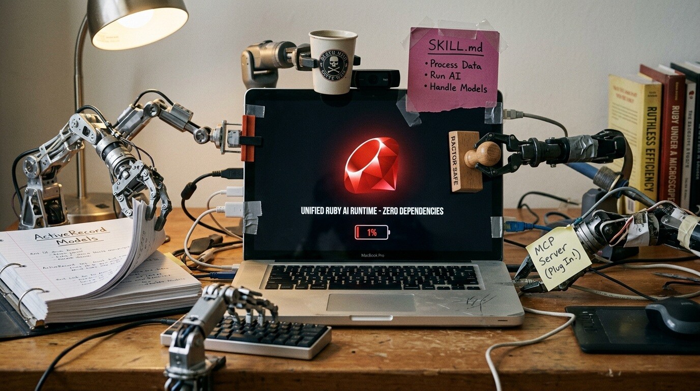 Featured image for ruby vozvrashhaetsya v igru llm rb predlagaet polnotsennuyu sredu ispolneniya dlya ii