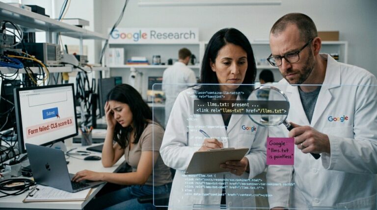 Featured image for google vnedryaet audit sajtov na sovmestimost s ii agentami cherez llms txt