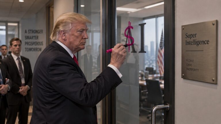 Featured image for donald tramp hochet pereimenovat iskusstvennyj intellekt ai v superintellekt si