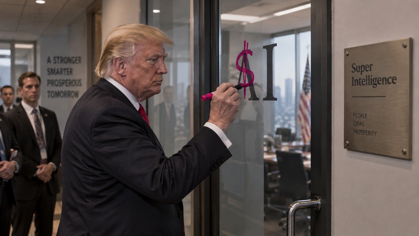 Featured image for donald tramp hochet pereimenovat iskusstvennyj intellekt ai v superintellekt si