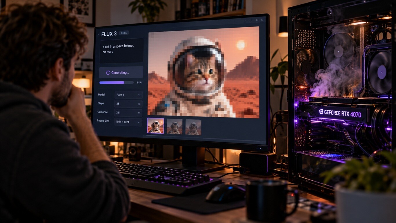 Featured image for flux 3 image klein dlya generatsii 4k izobrazhenij mozhno zapustit na domashnem pk